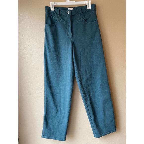 Wilfred Free Archer High Waisted Teal Pants Women's Size 8 - Picture 1 of 2